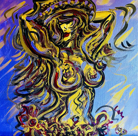 PLANTÁŽNICE 2024, 50x50 cm, akryl na plátně